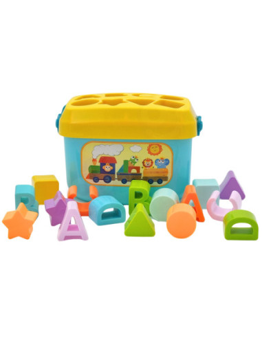 WOOPIE BABY Sorter 2w1 Skrzynka Walizka + Nauka Alfabetu i Kształtów