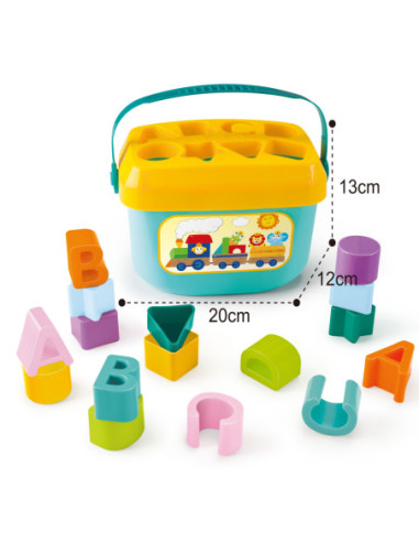 WOOPIE BABY Sorter 2w1 Skrzynka Walizka + Nauka Alfabetu i Kształtów