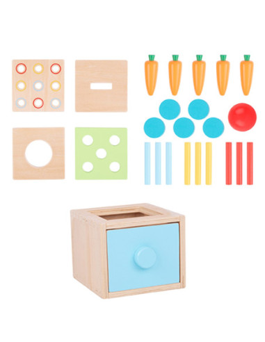 WOOPIE GREEN Drewniana Szuflada Edukacyjna Sorter Montessori
