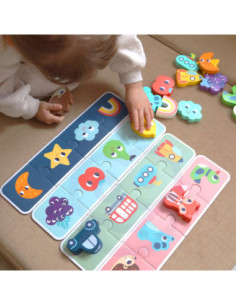 WOOPIE GREEN Układanka Sensoryczna Memory Kształty FSC 2