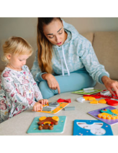 WOOPIE GREEN Układanka Drewniana Klocki Zwierzątka Montessori FSC 2