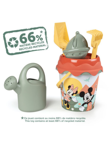 SMOBY GREEN Wiaderko z Akcesoriami do Piasku i Konewką z Bioplastiku