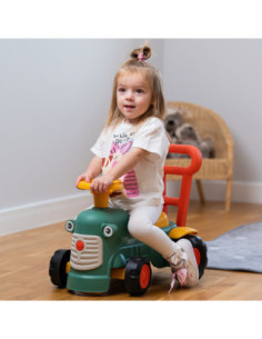 FALK Maurice Traktor-Laufrad Grün – Schiebfahrzeug für Kinder – 1+ 2