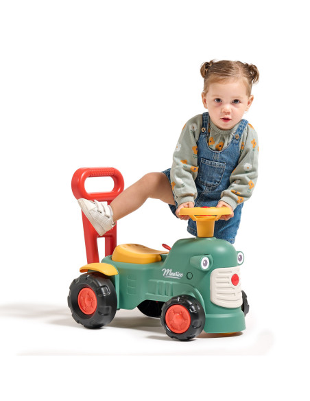 FALK Maurice Traktorek Jeździk Zielony Pchacz Odpychacz Schowek od 1 roku
