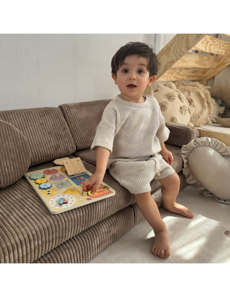 TOOKY TOY Tablica Manipulacyjna Zamki Zębatki Sorter Zegar