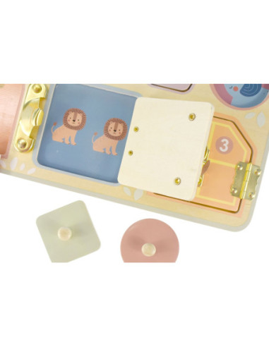 TOOKY TOY Tablica Manipulacyjna Zamki Zębatki Sorter Zegar