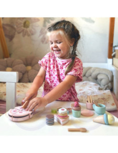 TOOKY TOY Sweet Cake Wooden Sweets in a Box Set 2