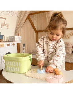 Holz-Korb mit Schneid-Essen Tooky Toy 2