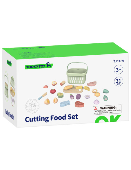 TOOKY TOY Drewniany Zestaw Żywność Warzywa Owoce