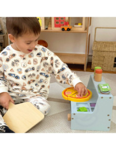 Medinė picos orkaitė Tooky Toy – virtuvės rinkinys vaikams, priedai 2
