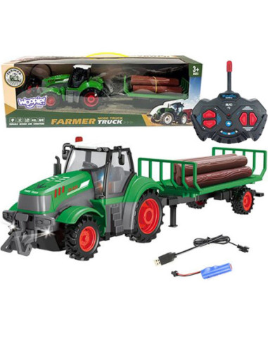 WOOPIE Traktor z Przyczepą na Pilota Sterowany RC - Skala 1:24
