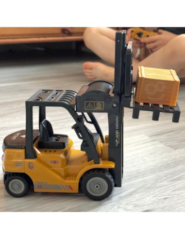 WOOPIE Zdalnie Sterowany Wózek Widłowy 2w1 Dźwig RC - Skala 1:24