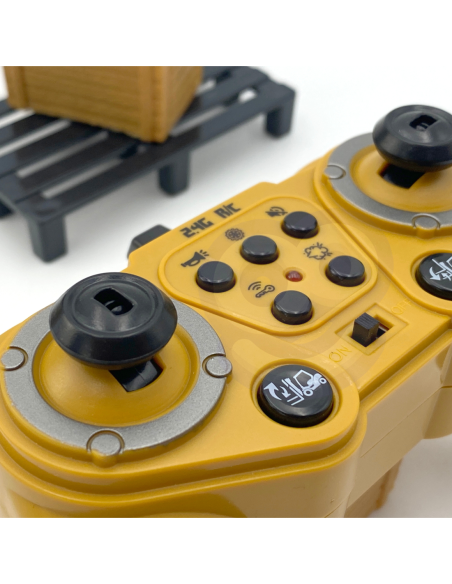 WOOPIE Zdalnie Sterowany Wózek Widłowy 2w1 Dźwig RC - Skala 1:24