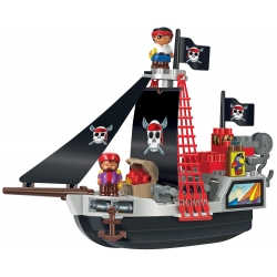 Ecoiffier Abrick Klocki Zestaw Statek Piracki z figurkami piratów 29 el.