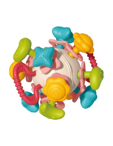 WOOPIE BABY Miękka Grzechotka 4w1 Gryzak Zabawka Sensoryczna dla Niemowląt 0m+