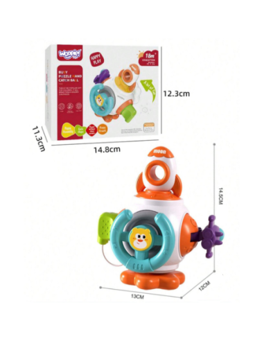 WOOPIE BABY Piłka Kosmiczna Rakieta 6w1 Montessori