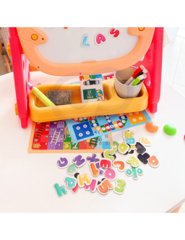 WOOPIE Tablica Dwustronna Magnetyczna Kreślarska Pisklak 57 el.