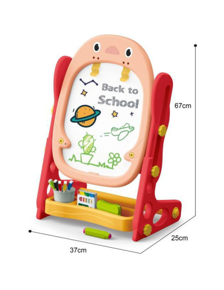 WOOPIE Tablica Dwustronna Magnetyczna Kreślarska Pisklak 57 el.