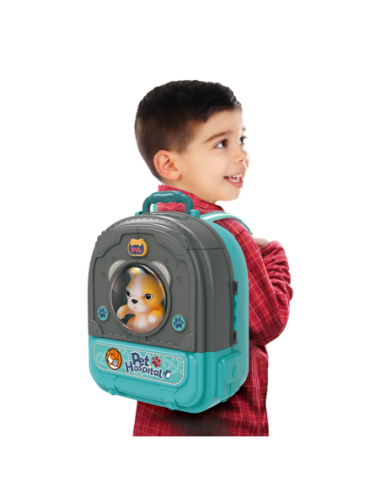 WOOPIE Domek dla Lalek 3w1 Zestaw do Pielęgnacji Pieska w Plecaku