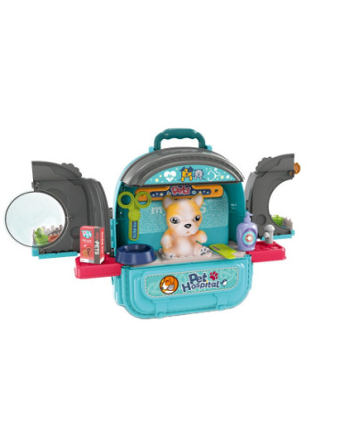 WOOPIE Domek dla Lalek 3w1 Zestaw do Pielęgnacji Pieska w Plecaku