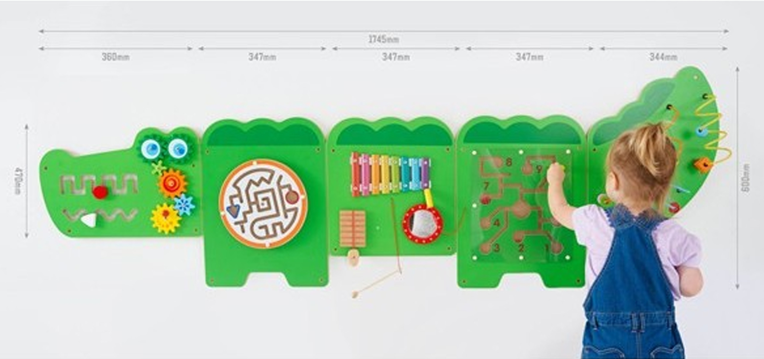Tablica sensoryczna manipulacyjna krokodyl certyfikat fsc montessori