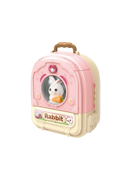 WOOPIE Królik w Plecaku 3w1 Zestaw do Pielęgnacji Króliczka w Plecaku