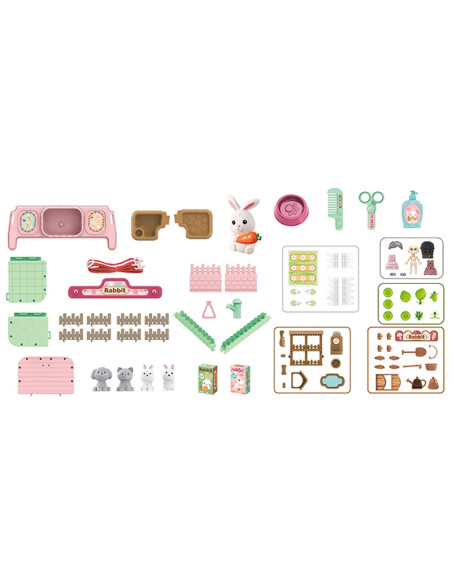 WOOPIE Królik w Plecaku 3w1 Zestaw do Pielęgnacji Króliczka w Plecaku