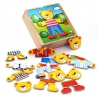 Viga Wooden Puzzle Educational Puzzle Dress Up Teddy Bear Boy