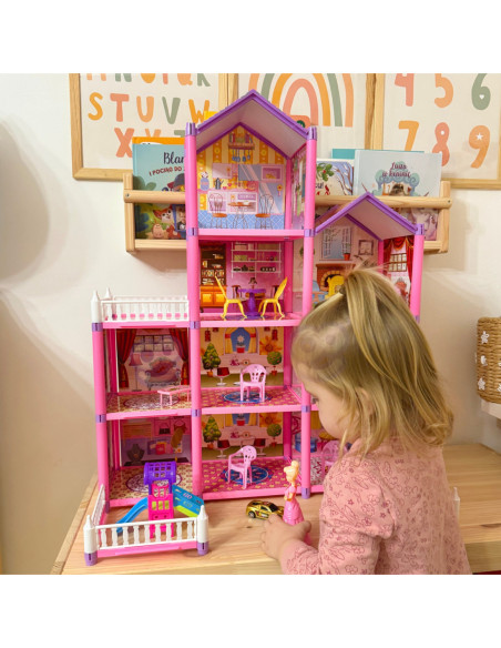 WOOPIE Mega Willa Domek dla Lalek LOVELY HOUSE 194 el.