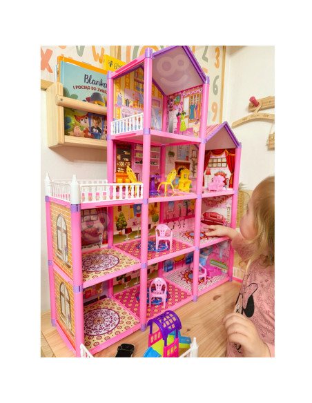 WOOPIE Mega Willa Domek dla Lalek LOVELY HOUSE 194 el.