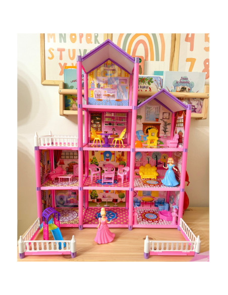 WOOPIE Mega Willa Domek dla Lalek LOVELY HOUSE 194 el.