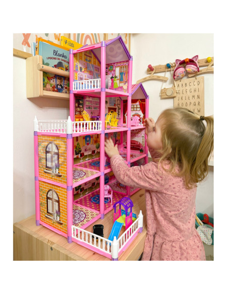 WOOPIE Mega Willa Domek dla Lalek LOVELY HOUSE 194 el.