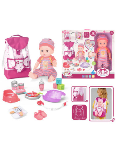 WOOPIE ROYAL Zestaw Opiekunka Lalka Bobas z Akcesoriami 19 el.
