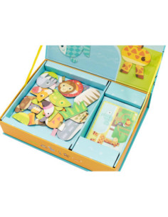 CLASSIC WORLD Układanka Magnetyczna Zwierzęta Tablica Klocki Puzzle Pamięć 60 el. 2