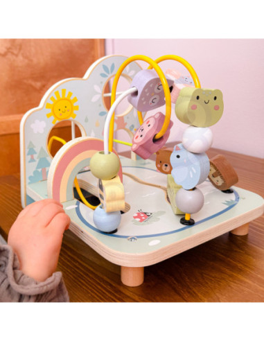 TOOKY TOY Drewniana Pętla Motoryczna Leśny Labirynt