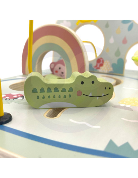 TOOKY TOY Drewniana Pętla Motoryczna Leśny Labirynt