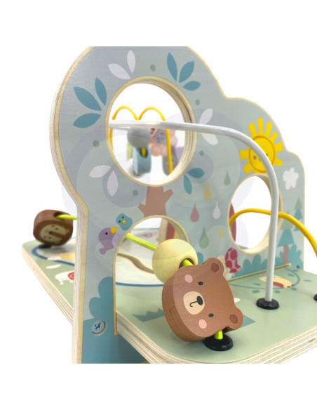 TOOKY TOY Drewniana Pętla Motoryczna Leśny Labirynt