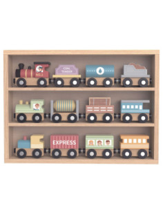 Tooky Toy Drewniane Pojazdy Wagoniki na Magnes