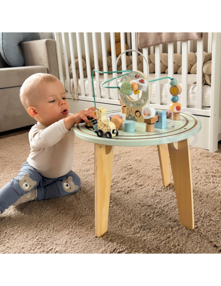 TOOKY TOY Drewniany Stół Aktywności Montessori Pętla Motoryczna