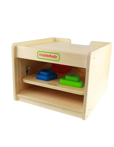 MASTERDKIZ Szafka do Przechowywania Poręcznych Tablic Edukacyjnych Mała na 3 Tablice