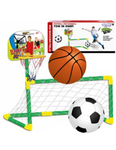 WOOPIE Zestaw 2w1 Koszykówka Bramka do Piłki Nożnej+ Piłki