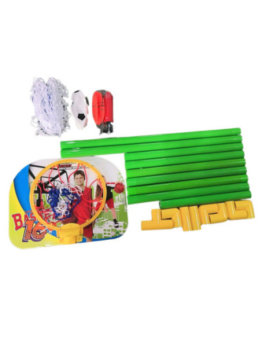 WOOPIE Zestaw 2w1 Koszykówka Bramka do Piłki Nożnej+ Piłki