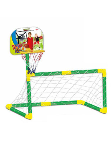WOOPIE Zestaw 2w1 Koszykówka Bramka do Piłki Nożnej+ Piłki