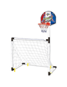 WOOPIE Zestaw 2w1 Koszykówka Bramka do Piłki Nożnej+ Piłki 2