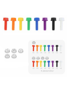 MASTERKIDZ Kolorowe Śrubki 5 Kształtów Do Tablicy Kreatywnej STEM 512 Sztuk Mix Kolorów 2