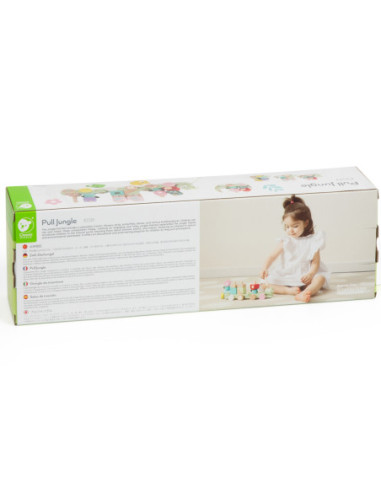 CLASSIC WORLD Montessori Kolejka Gąsienica Drewniana Układanka