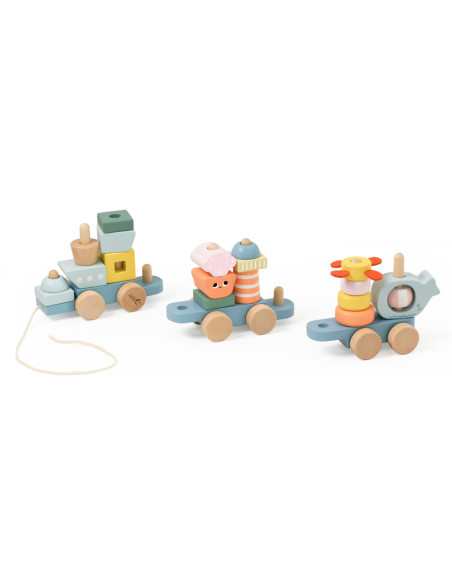 CLASSIC WORLD Montessori Kolejka Ocean Drewniana Układanka