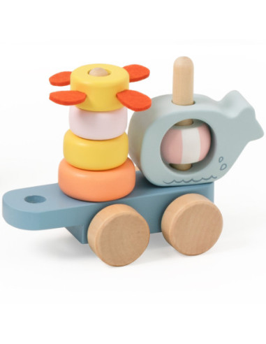 CLASSIC WORLD Montessori Kolejka Ocean Drewniana Układanka