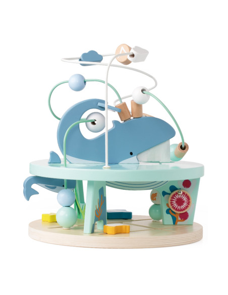 CLASSIC WORLD Drewniany Edukacyjny Labirynt Przeplatanka Życie Morskie 18m+