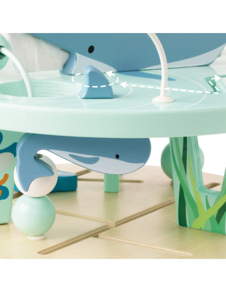 CLASSIC WORLD Drewniany Edukacyjny Labirynt Przeplatanka Życie Morskie 18m+